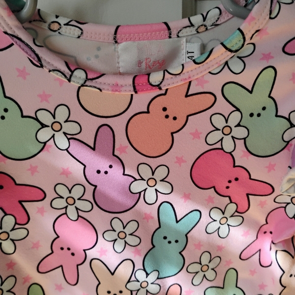 Cute Mila & Rose Outfit Peep Shirt with Overall Suede-like Dress - Picture 3 of 6